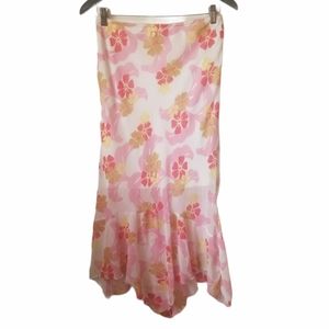 Vintage women's 90's chiffon pastel floral skirts